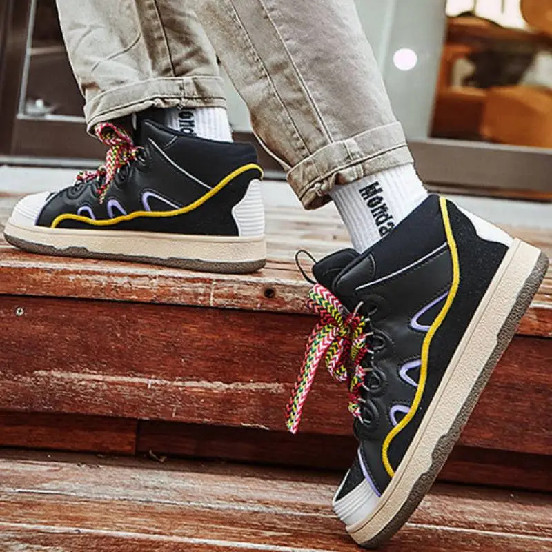 High Top Trendy Casual Board Shoes-5