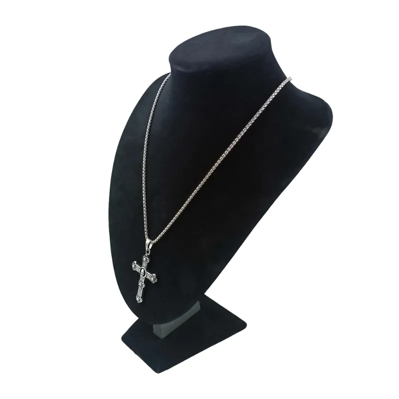 Cross Stainless Steel Skull Vintage Necklace-3