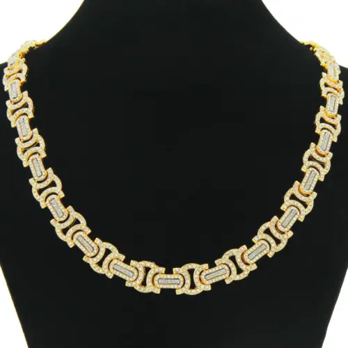 Full Diamond Splicing Necklace