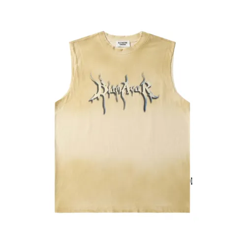 Washed Old Letter Print Hip Hop Vest