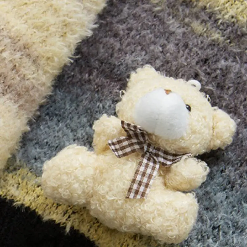 Soft Waxy Stitching Bear Knitted Sweater-7