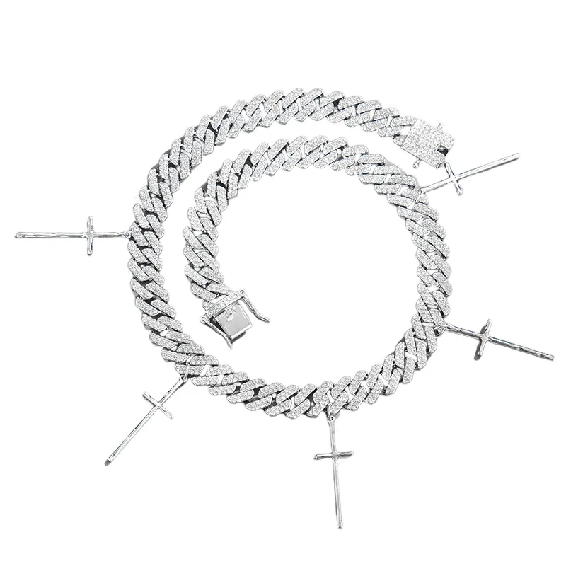 Alloy Diamond Hip Hop Necklace Cubac-4