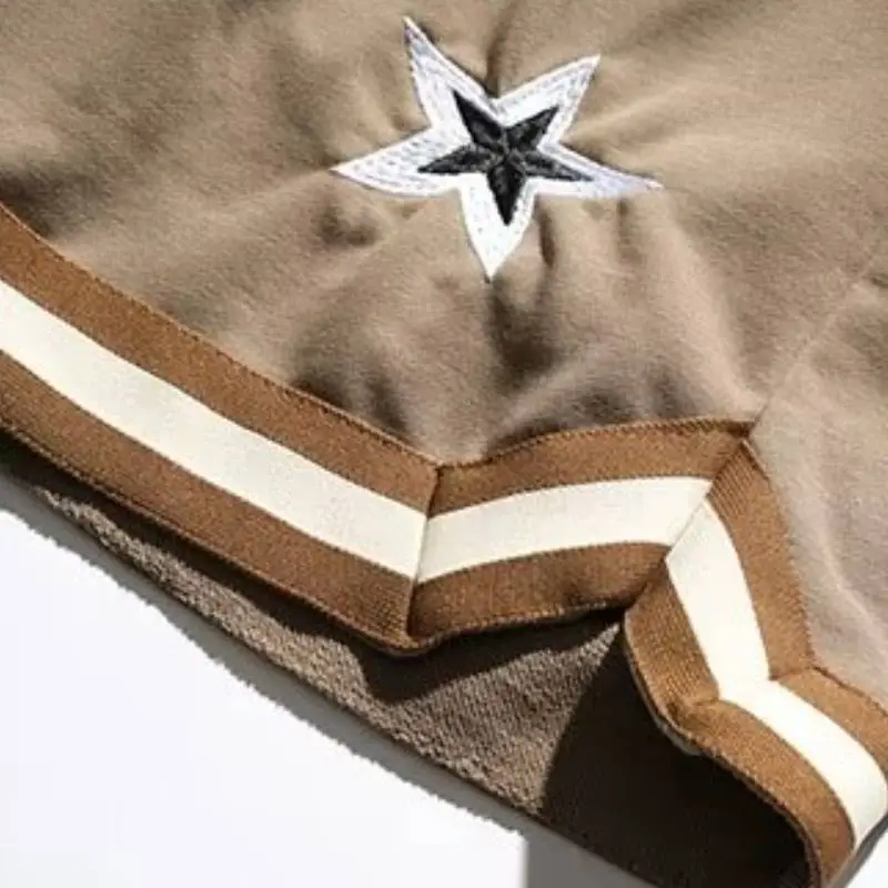 Vintage Drawstring Embroidered Shorts-5