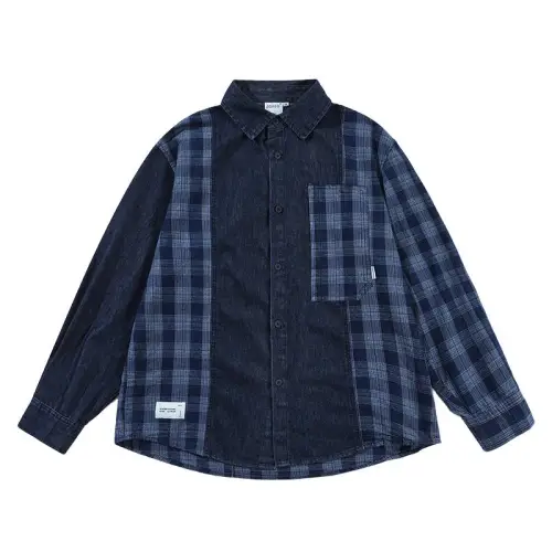 New Vintage Stitching Washed Casual Shirt