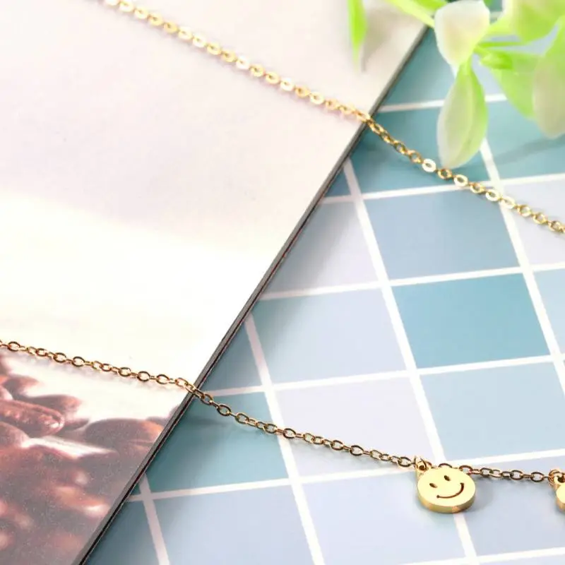 Letter Shaped Stainless Steel Pendant Necklace-3