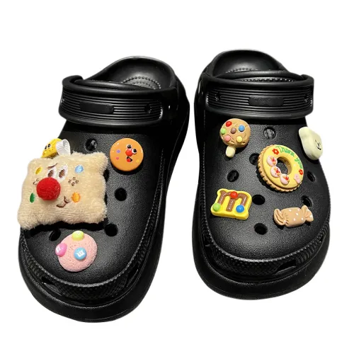 Cartoon Bread Shoes Accessories Set