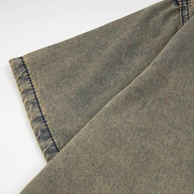 Washed Denim Short Sleeved Shirt-3