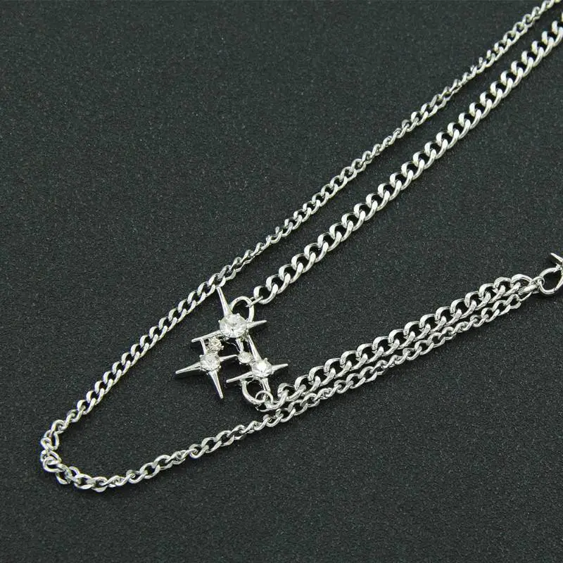 Trendy Double Layer Cuban Necklace-2