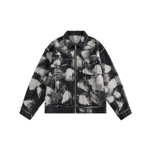 New Denim Jacket Splash Ink Washed Jacket