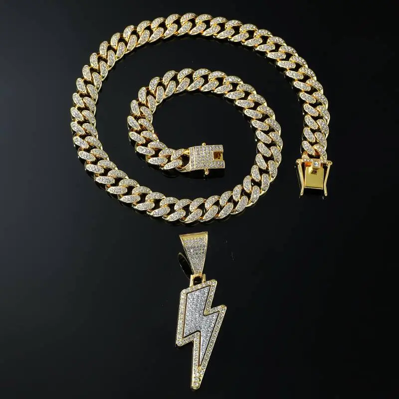 Lightning Diamond Pendant Necklace-1