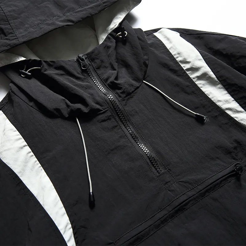 New Style Vintage Mechanical Work Style Patchwork Pullover Jacket-5
