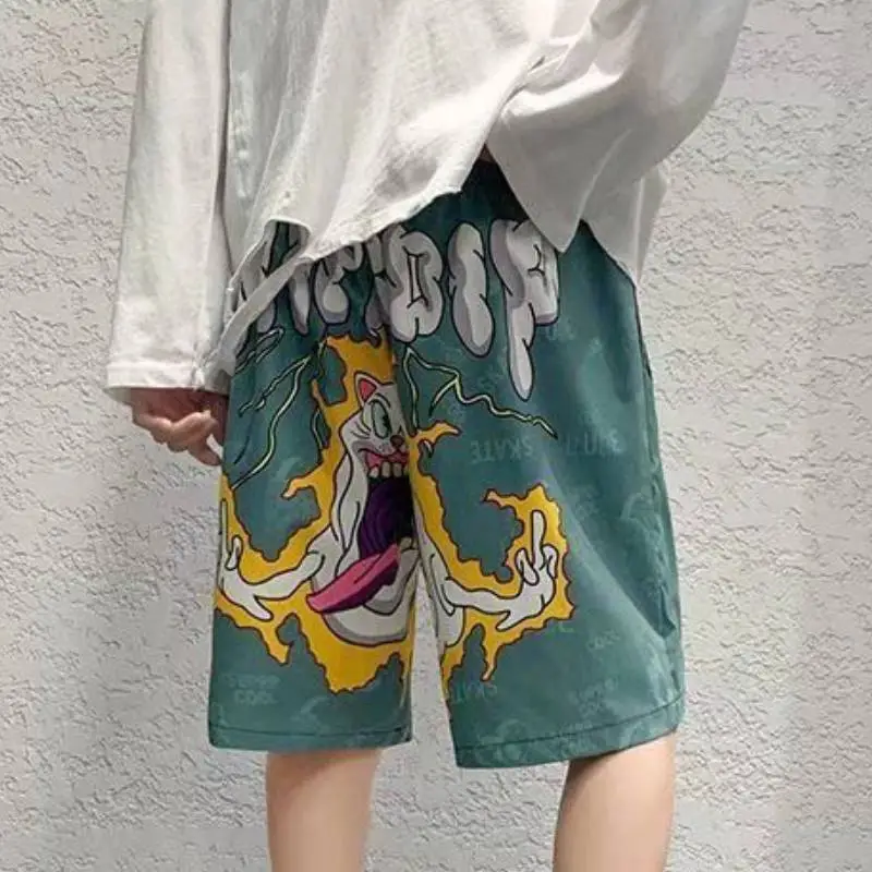 Trendy Graffiti Hip Hop Shorts-2
