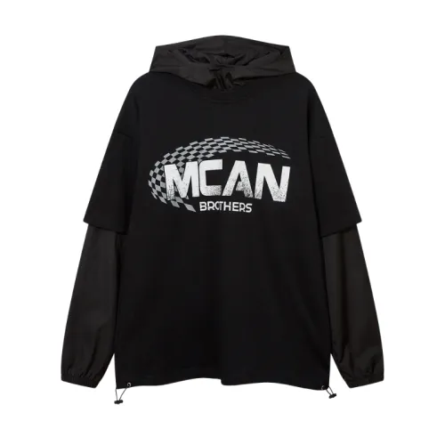 Fake Two-piece Casual Street Printed Long-sleeved Hoodie