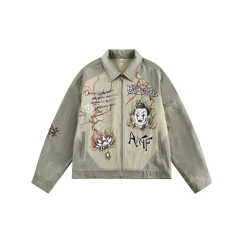 Graffiti Stitching Jacket-0