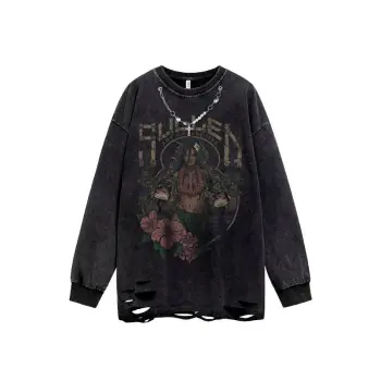 Long Sleeved Trendy Comic Round Collar Sweatshirt