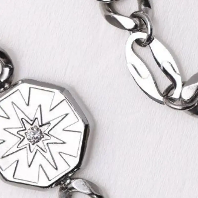 Star Necklace Trendy Hip Hop Titanium Steel-3