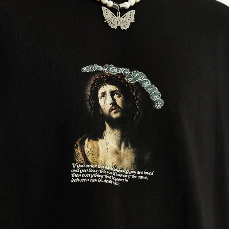 Graphic Printed Loose T Shirt-3