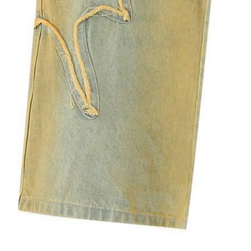 Retro Loose Washed Popular Jeans-4