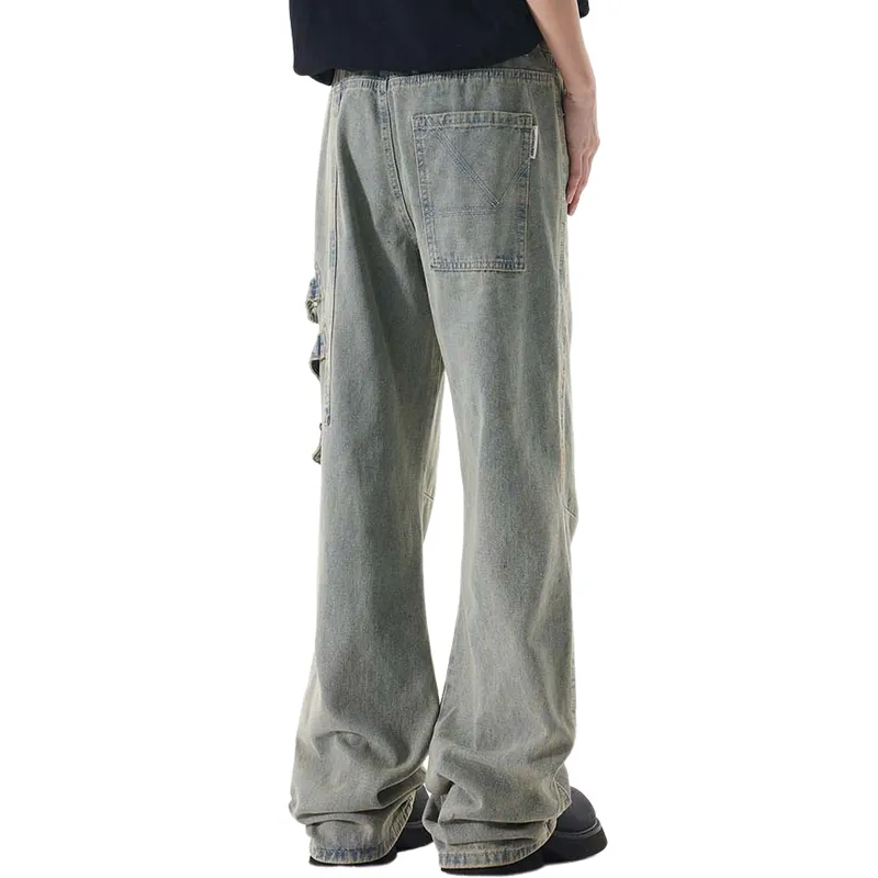 Loose Washed Distressed Jeans-3