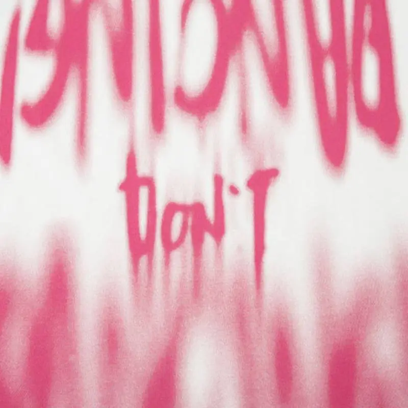 Graffiti Letter Short sleeved T shirt-4