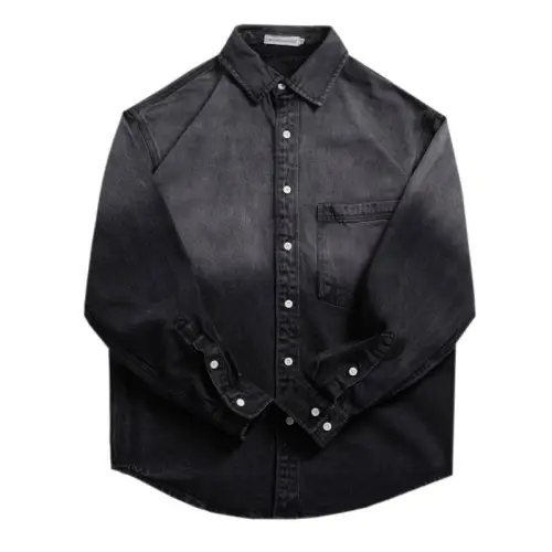 Trendy Washed Workwear Shirt