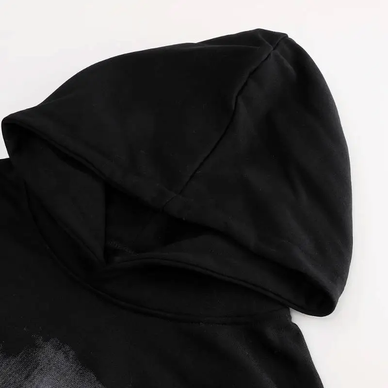 Vintage Graffiti Art Black Hooded Sweatshirt-2