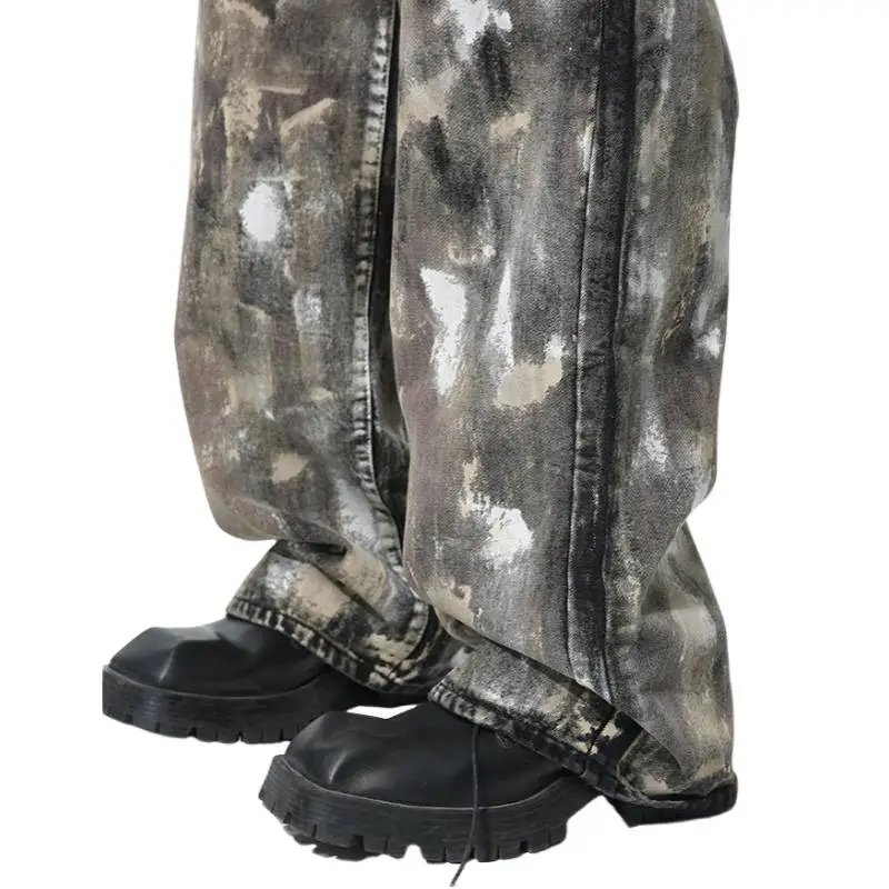 Retro Casual Camouflage Jeans-3