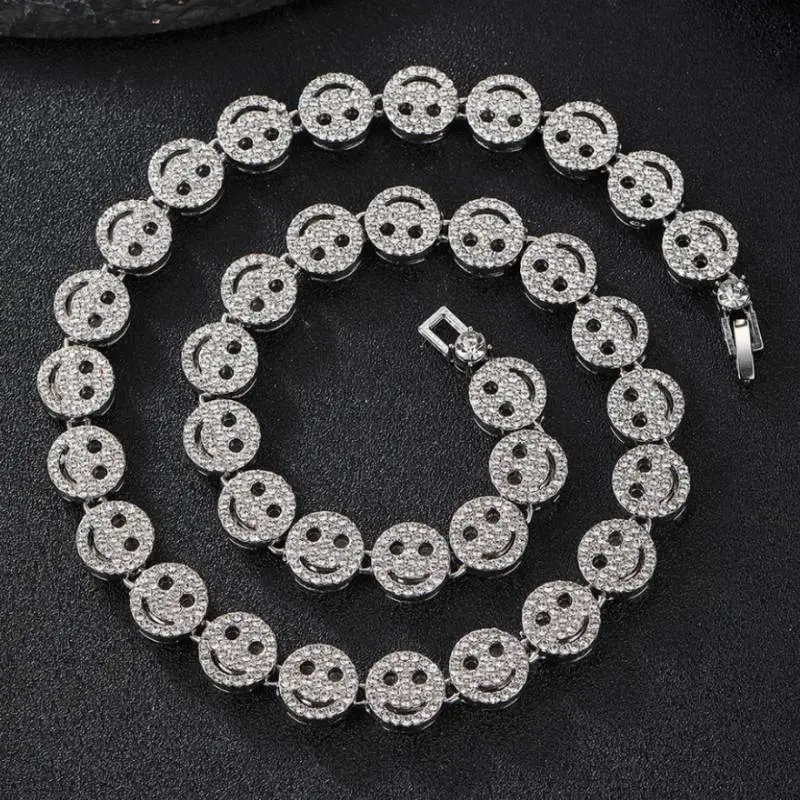 Hip Hop Smiley Face Cuban Necklace-2