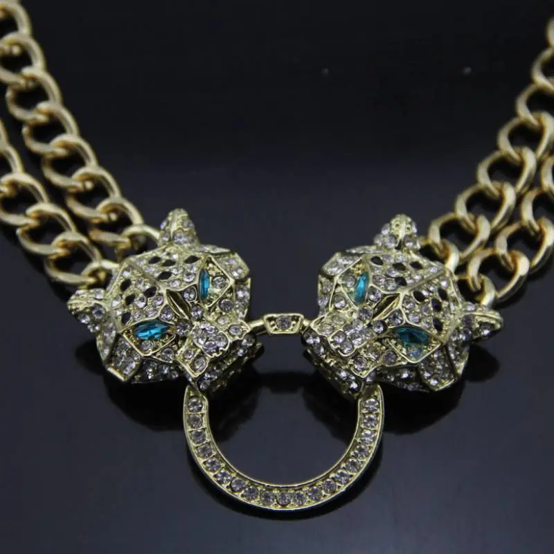 Leopard Head Pendant Necklace-1