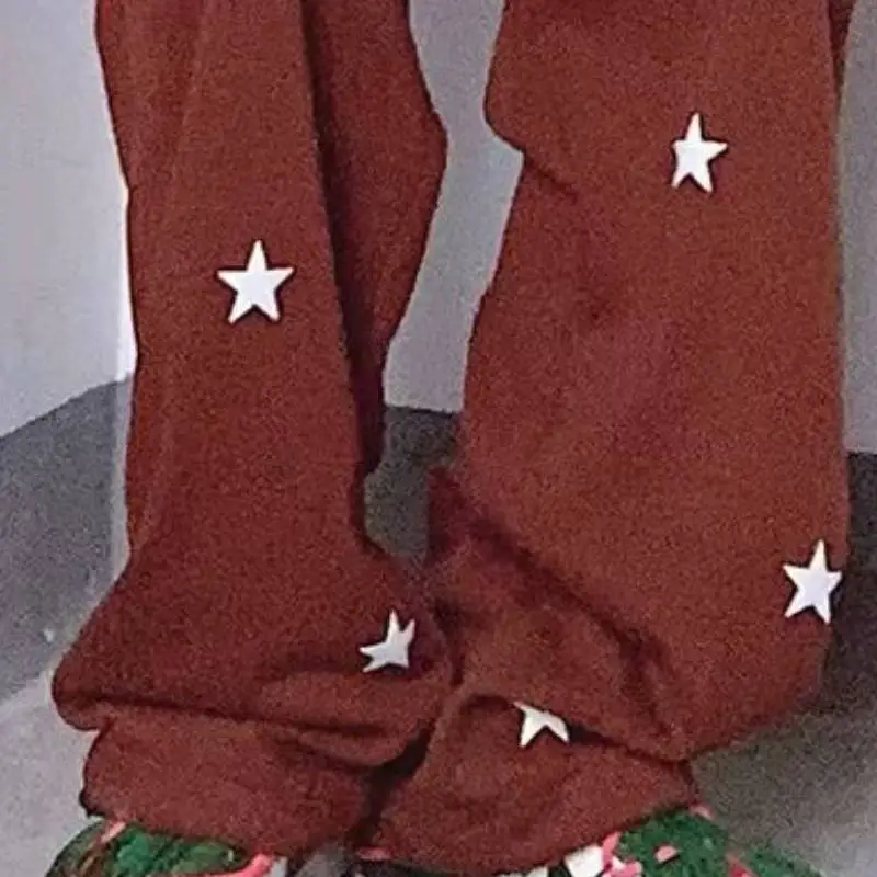 Loose Versatile Foam Printed Trousers-2