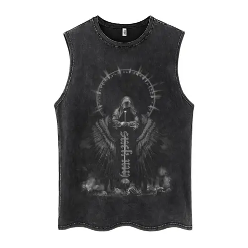 High Street Retro Wash Sleeveless T-shirt