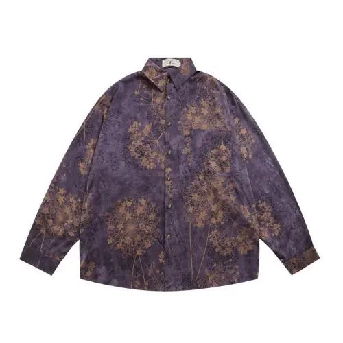 Dandelion Cuban Long Sleeve Shirt Purple