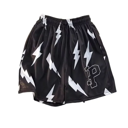 Quick-Drying Geometric Star Basketball Shorts