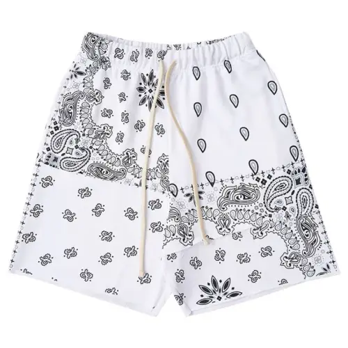 Fashion Cashew Flower Printing Loose Casual Shorts