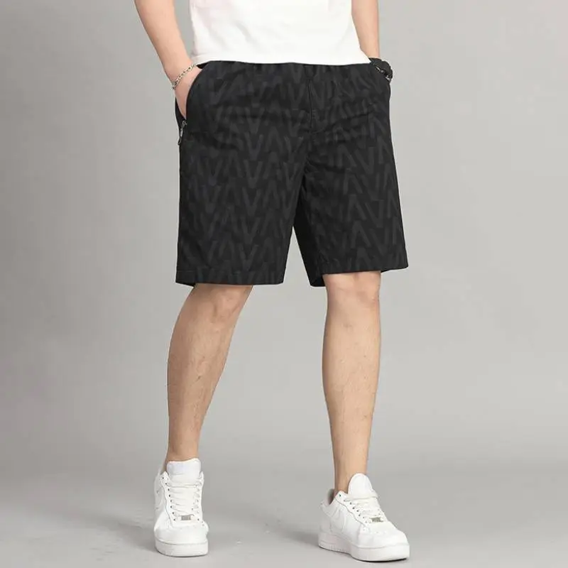 Loose Breathable Large Size Elastic Waist Pants-8