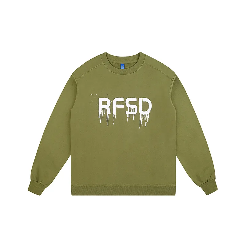 Three dimensional Pulp Letter Printing Crewneck Sweatshirt-3