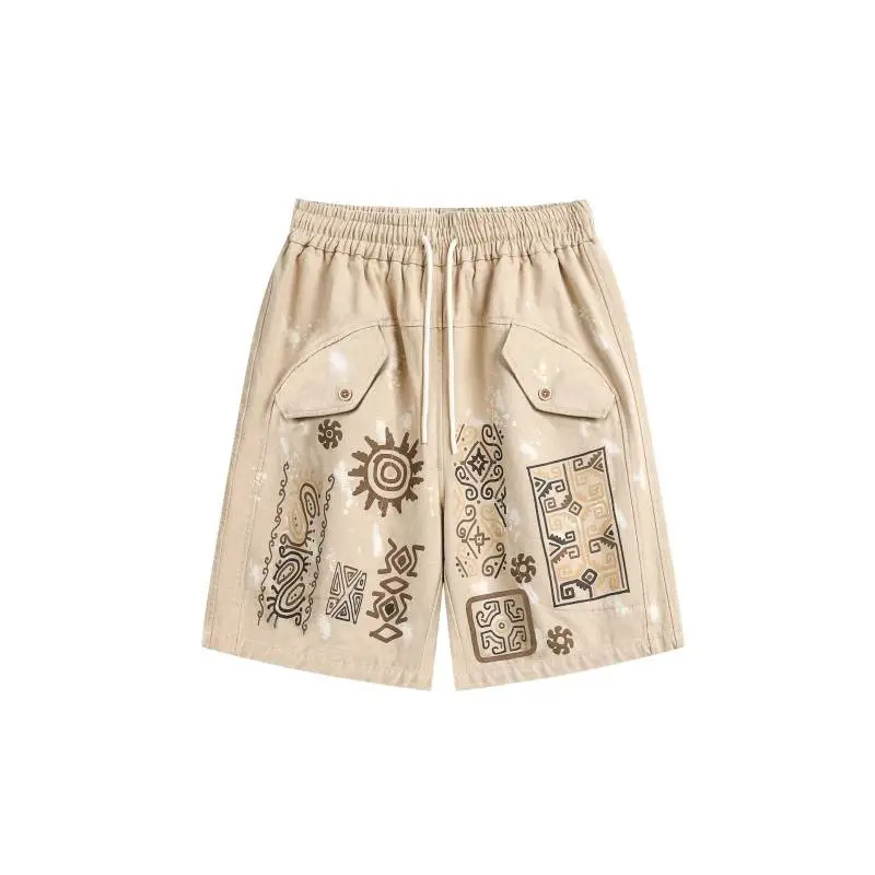 Graffiti Versatile Drawstring Sports Shorts-0
