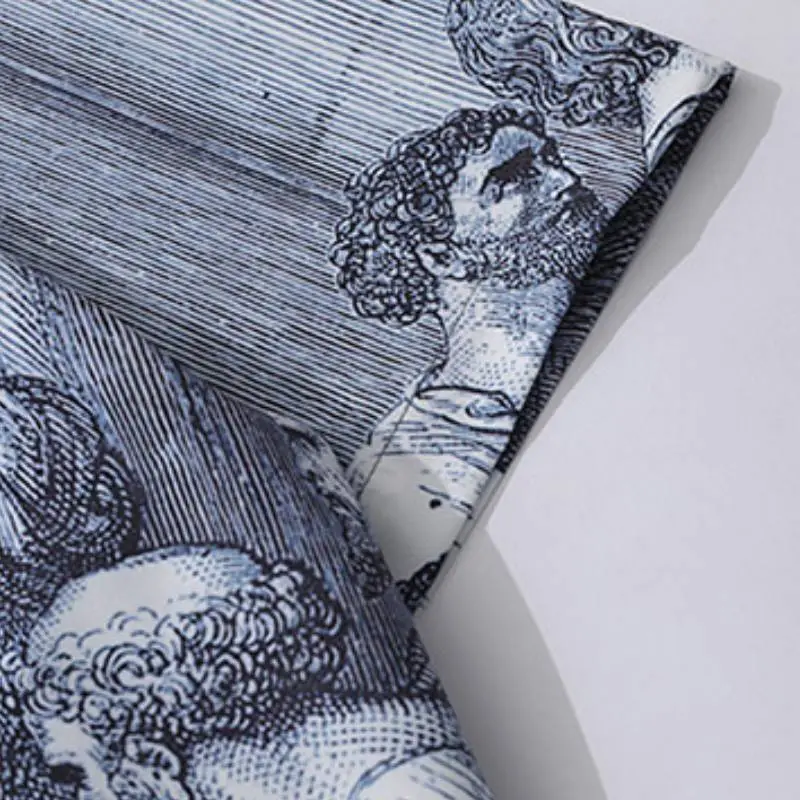 Retro Character Printed Antique Shirt-4