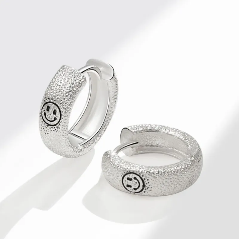 Versatile Smiley Face Earrings-3