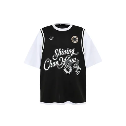 Trendy Sports Fake Two-Piece Half-Sleeved T-Shirt