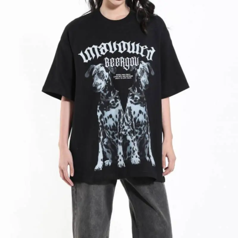 Loose High Street Tide Short Sleeved Shirt-2