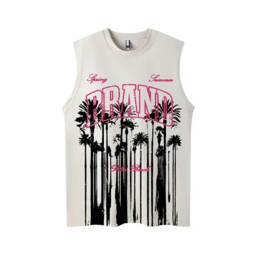 West Coast Style Palm Print Vest