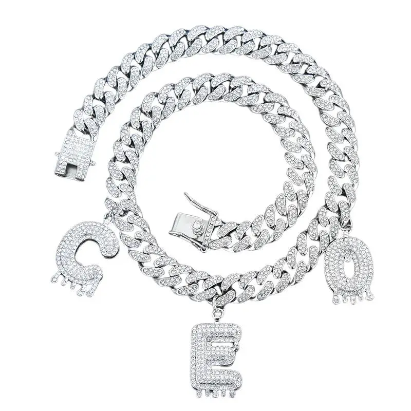 Hip Hop Trendy Letter Necklace-1