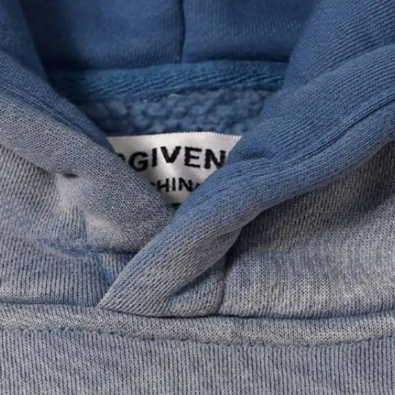 Gradient Color matching Old Oversize Loose Hooded Sweater-6