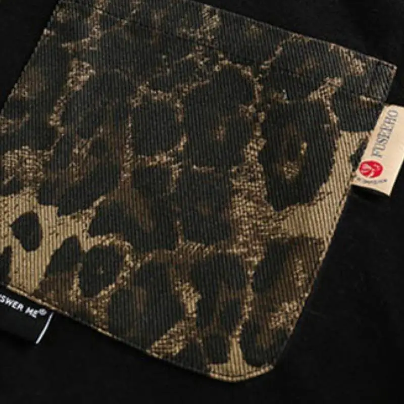 Leopard Print Patch Bag Crewneck Sweatshirt-2
