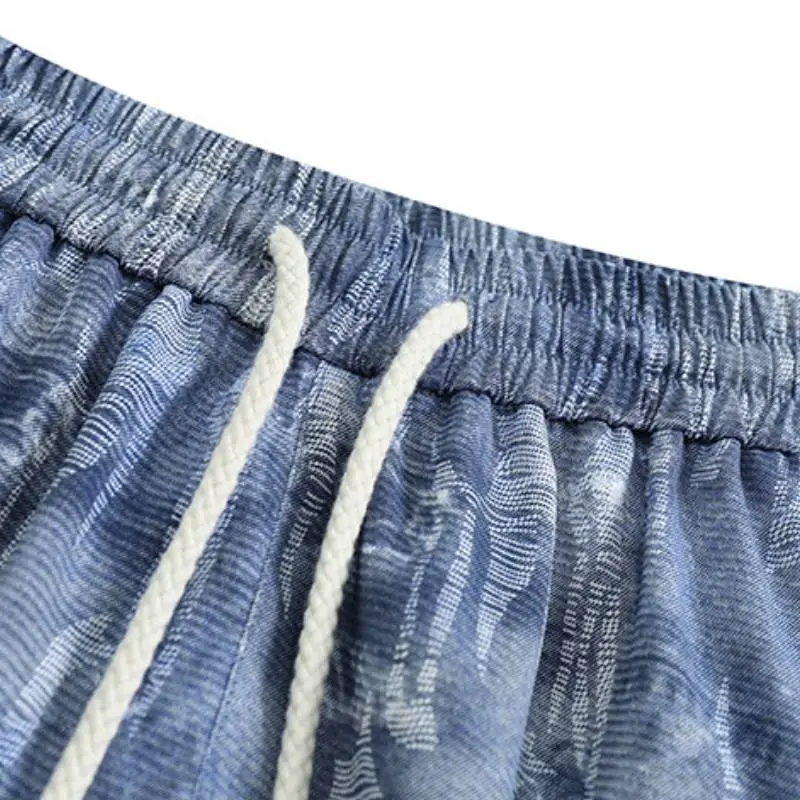 Loose Casual Five Point Baggy Beach Shorts-10