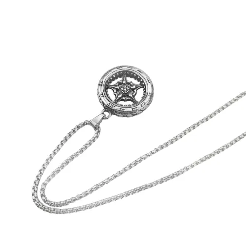 Fashion Wheel Titanium Steel Necklace