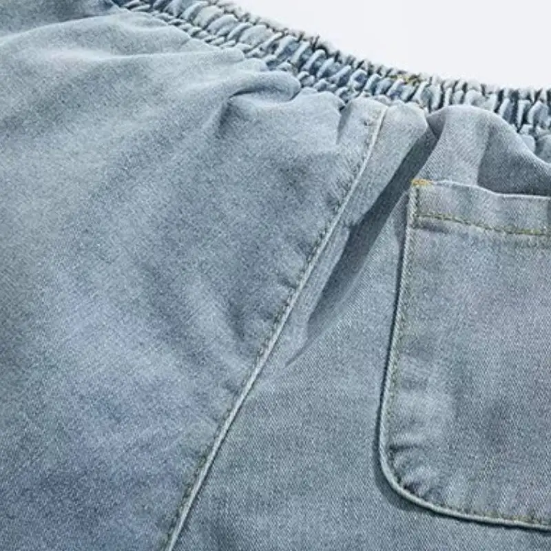 Trendy Ripped Big Pocket Denim Shorts-3