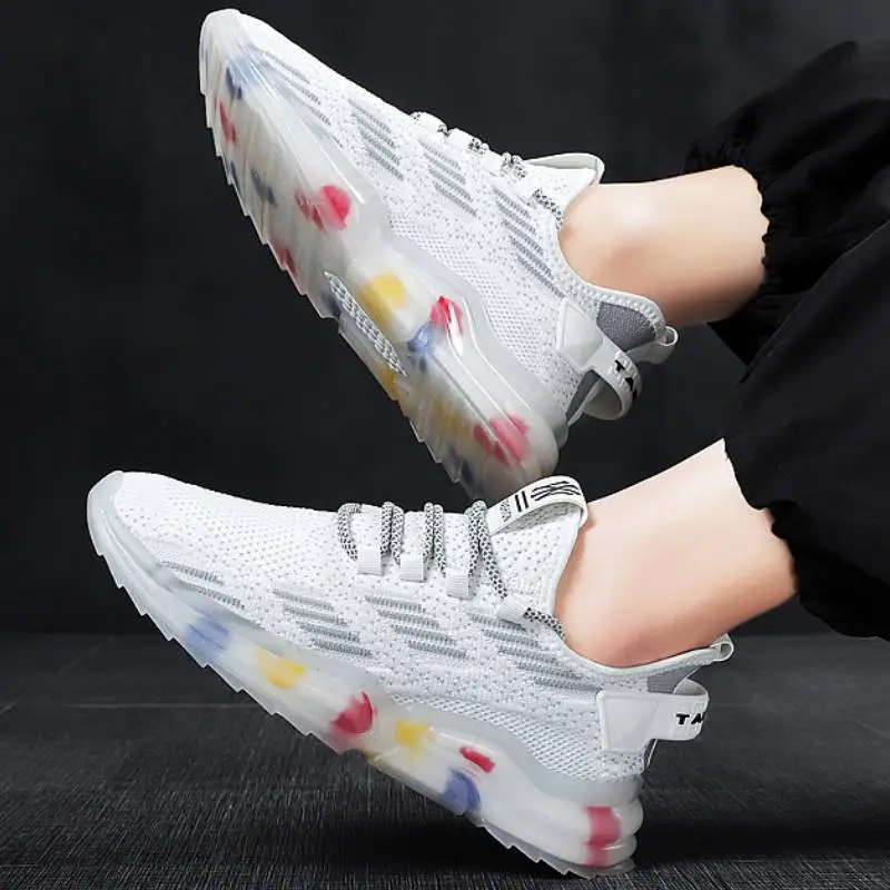 Breathable Mesh Rainbow Running Shoes-2