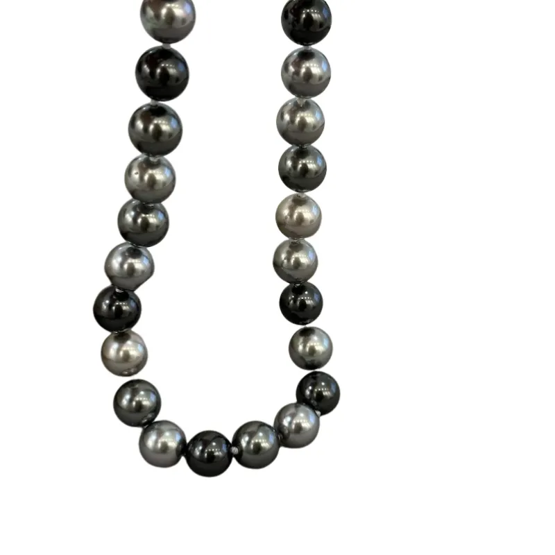 Artificial Tahitian Black Pearl Necklace-3